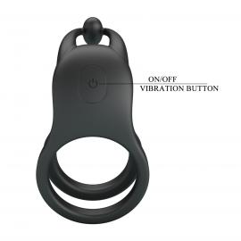 Ерекційне кільце Pretty Love Goodwin Vibrating Double Penis Ring - 3