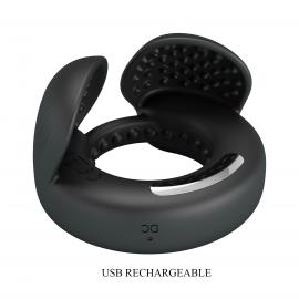 Віброкільце PRETTY LOVE Quentin Vibrating Silicone Cock Ring - 8