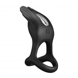 Віброкільце для пари Pretty Love Silas, чорне - 4