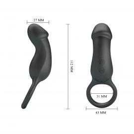 Віброкільце PRETTY LOVE Trae black, 7 vibration functions Memory function - 3