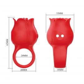 Віброкільце на палець PRETTY LOVE JAE, 10 vibration functions, Silicone ABS - 2