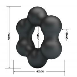 Эрекционное кольцо Crazy Bull Super Soft Silicone Clauzell, черное - 6