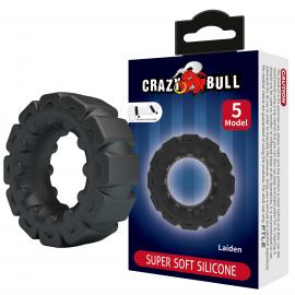 Ерекційне кільце Crazy Bull Laiden Super Soft Silicone Cock Ring – Black - 1