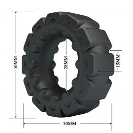 Ерекційне кільце Crazy Bull Laiden Super Soft Silicone Cock Ring – Black - 7