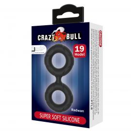 Ерекційне кільце Crazy Bull Super Soft Silicone Radwan, чорне - 4