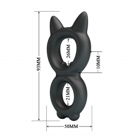 Ерекційне кільце Crazy Bull Super Soft Silicone Toran, чорне - 5