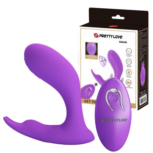 Вібростимулятор PRETTY LOVE Idabelle Purple, 12 vibration functions 12 pulse wave settings Wireless