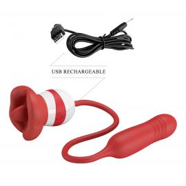 Вібростимулятор PRETTY LOVE Ashlynn, 5 vibration functions 5 thrusting settings 5 licking settings - 6