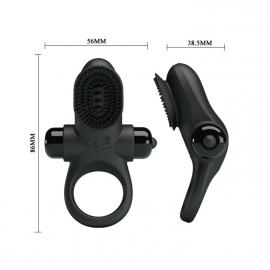 Ерекційне кільце PRETTY LOVE VIBRANT PENIS RING II Black - 2