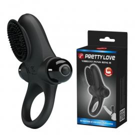 Ерекційне кільце PRETTY LOVE VIBRANT PENIS RING II Black - 3