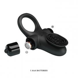 Ерекційне кільце PRETTY LOVE VIBRANT PENIS RING II Black - 4