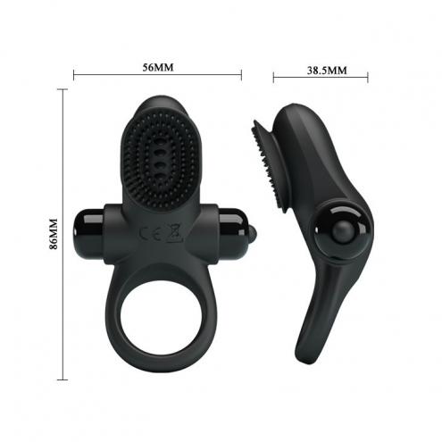 Эрекционное кольцо PRETTY LOVE VIBRANT PENIS RING II Black
