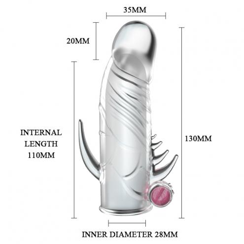 Насадка на пенис с вибрацией Baile Penis Sleeve Vibrating