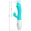 Вибратор с клиторальной стимуляцией Pretty Love Snappy light blue