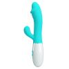 Вибратор с клиторальной стимуляцией Pretty Love Snappy light blue