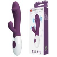 Вібратор із кліторальною стимуляцією Pretty Love Snappy dark purple