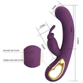 Вібратор PRETTY LOVE Liam purple, 12 vibration functions Mobile APP Long-distance Control - 2
