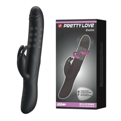 Вибратор PRETTY LOVE COLIN, USB, 7 vibration, 4 rotation