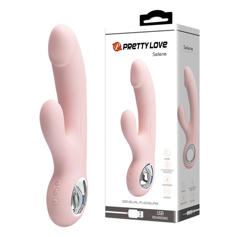 Вибратор PRETTY LOVE SELENE, USB, PINK, 7 function