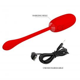 Виброяйцо PRETTY LOVE JULIUS EGG Red 12 function vibrations - 6