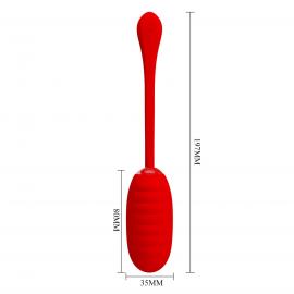 Виброяйцо PRETTY LOVE Kirk Red 12 function vibrations - 6