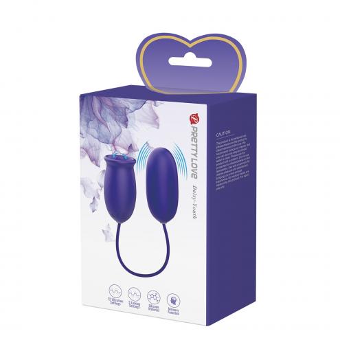 Виброяйцо PRETTY LOVE - Daisy - Youth, 12 vibration functions 3 licking settings Memory function