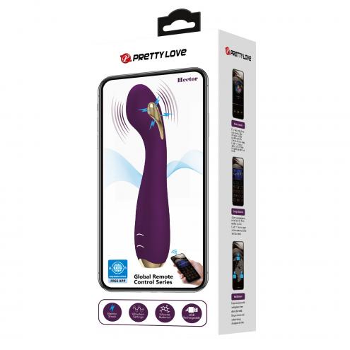 Вибратор PRETTY LOVE HECTOR, 12 vibration functions 5 electric shock functions Mobile APP remote