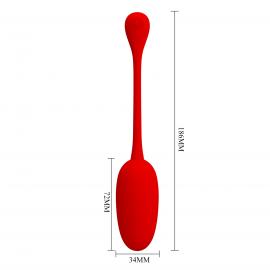 Виброшарик PRETTY LOVE KNUCKER Red, 12 vibration functions Memory function - 5