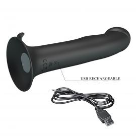 Вібратор PRETTY LOVE Murray BLACK, 12 vibration functions 12 pulse wave settings Suction base - 6
