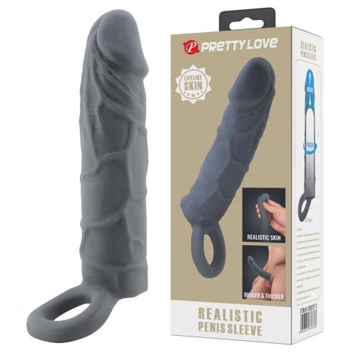 Насадка на пенис PRETTY LOVE Realistic Penis Sleeve, TPR