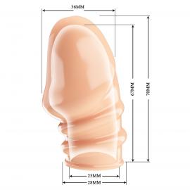Насадка на пеніс PRETTY LOVE - JEREMY PENIS SLEEVE Flesh - 6