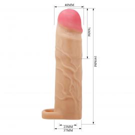Насадка на пеніс PRETTY LOVE Gerd Flesh, Extend your penis lenghth 3 (76mm) - 6