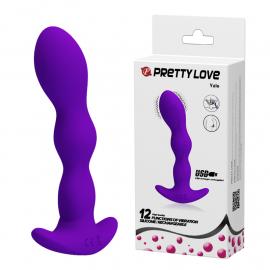 Анальна пробка PRETTY LOVE YALE, USB 12 function
