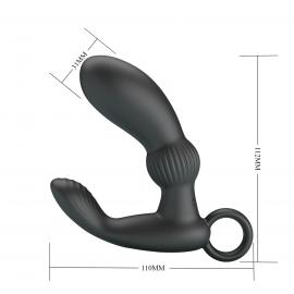 Масажер простати PRETTY LOVE Cayla black, 12 vibration functions - 10