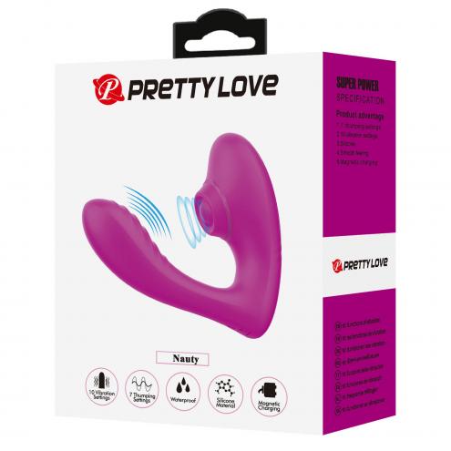Вібромасажер PRETTY LOVE Naty Clitoral Thrusting Stimulator