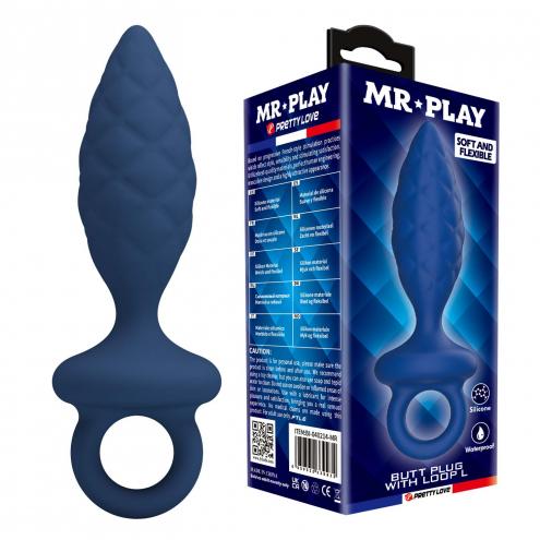 Анальная пробка MR. PLAY Butt Plug with Loop – Size L