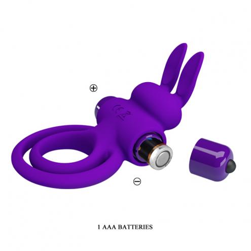 Эрекционное кольцо с вибрацией PRETTY LOVE VIBRANT PENIS RING III Purple