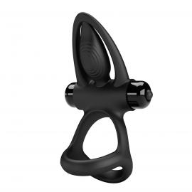 Виброкольцо PRETTY LOVE VIBRANT PENIS RING I Black - 7