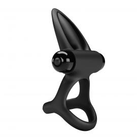 Виброкольцо PRETTY LOVE VIBRANT PENIS RING I Black - 4
