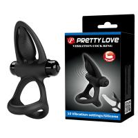 Віброкільце PRETTY LOVE VIBRANT PENIS RING I Black