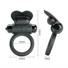 Виброкольцо PRETTY LOVE VIBRANT PENIS RING DEBONAIRE Black, 10 vibration functions - 6