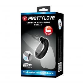 Виброкольцо PRETTY LOVE DAHLIA, 12 vibration functions memory function - 2