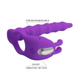 Виброкольцо PRETTY LOVE Blackney purple, 7 vibration functions Memory function - 2