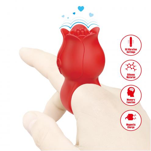 Віброкільце на палець PRETTY LOVE JAE, 10 vibration functions, Silicone ABS