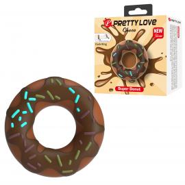 Кольцо для члена Pretty Love Choco Super Donut Silicone Cock Ring - 1
