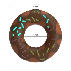Кольцо для члена Pretty Love Choco Super Donut Silicone Cock Ring - 2