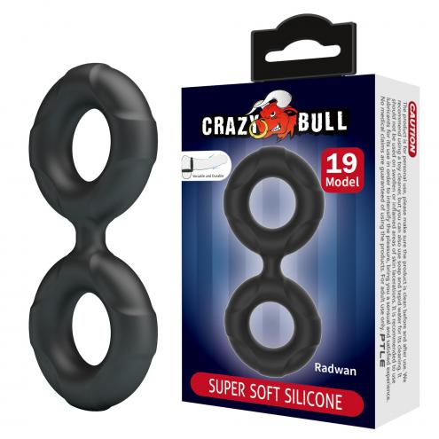 Ерекційне кільце Crazy Bull Super Soft Silicone Radwan, чорне