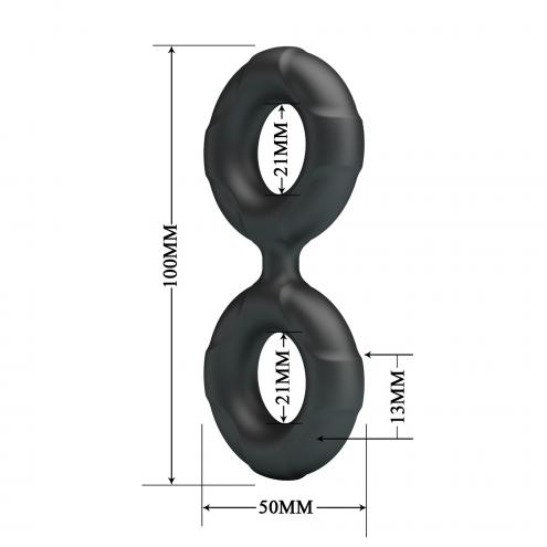 Ерекційне кільце Crazy Bull Super Soft Silicone Radwan, чорне