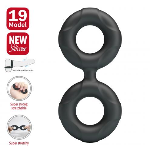 Ерекційне кільце Crazy Bull Super Soft Silicone Radwan, чорне