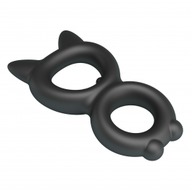 Эрекционное кольцо Crazy Bull Super Soft Silicone Toran, черное - 4